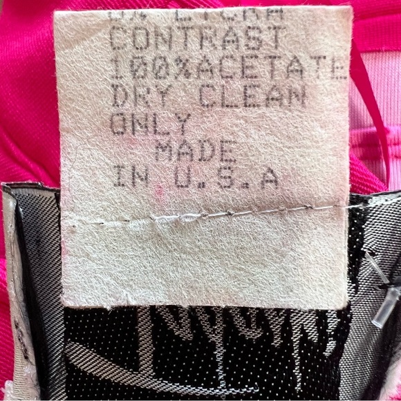 VTG 80s Tadashi Shoji Strapless Barbie Pink Mini Cocktail Dress Tiered USA Sz XS - Picture 10 of 10